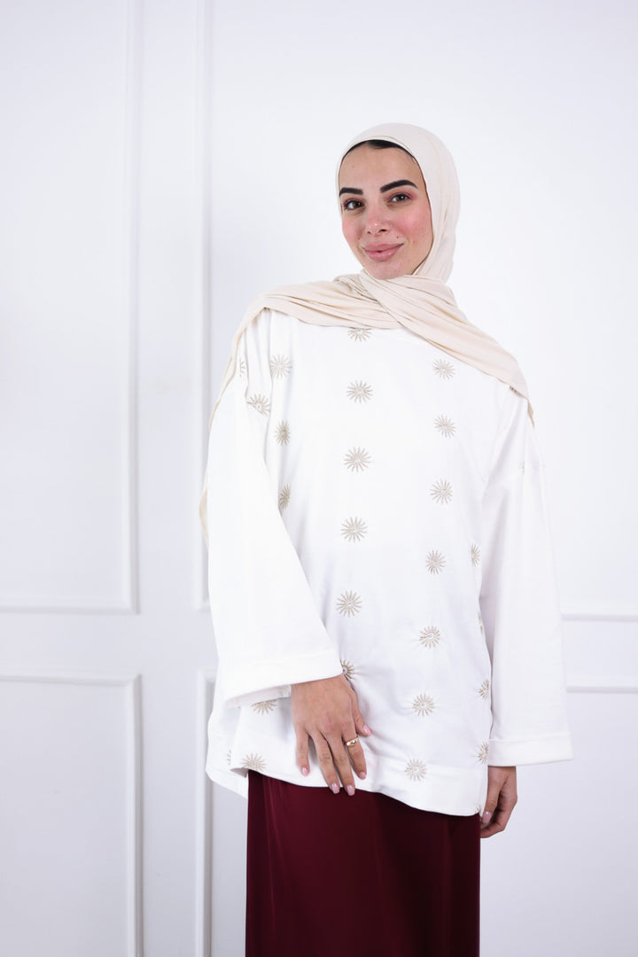 Sunlight Oversized Top in White