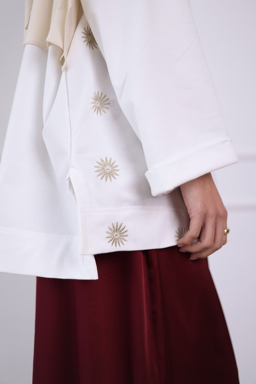 Sunlight Oversized Top in White