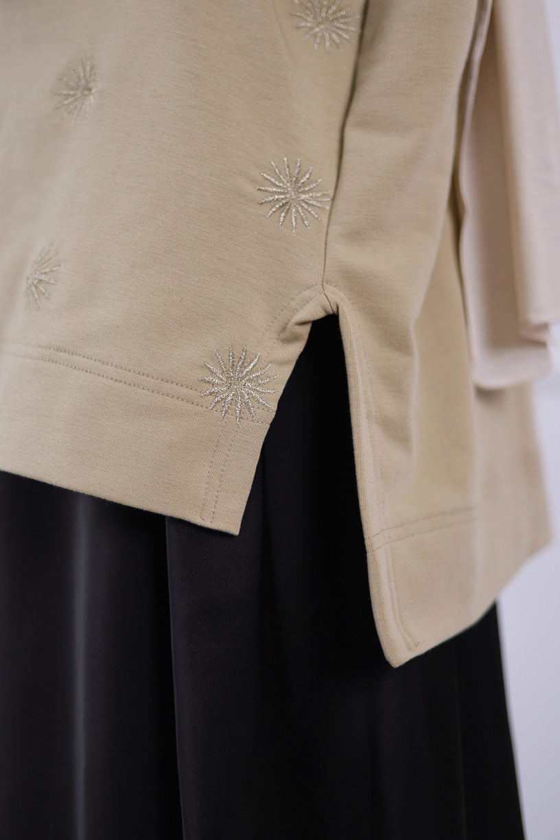 Sunlight Oversized Top in Beige