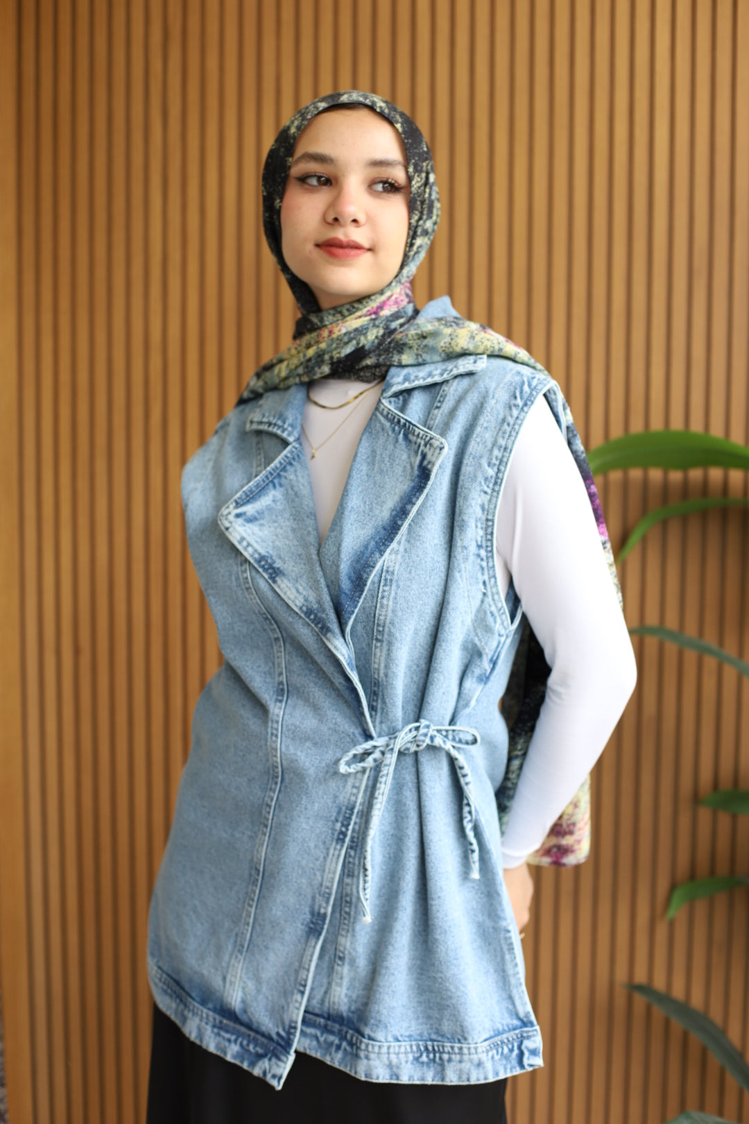 Urban denim vest