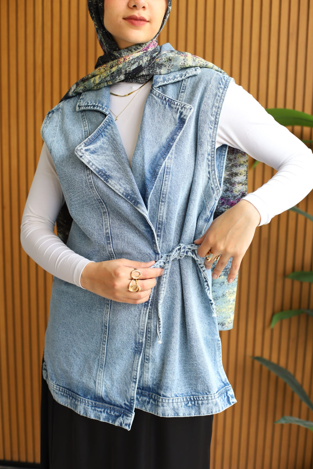 Urban denim vest