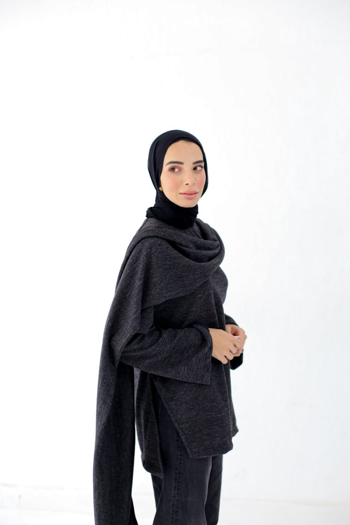 Celia Cape Sweater in Black
