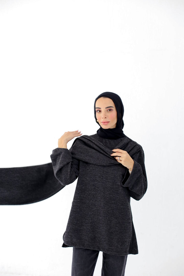 Celia Cape Sweater in Black