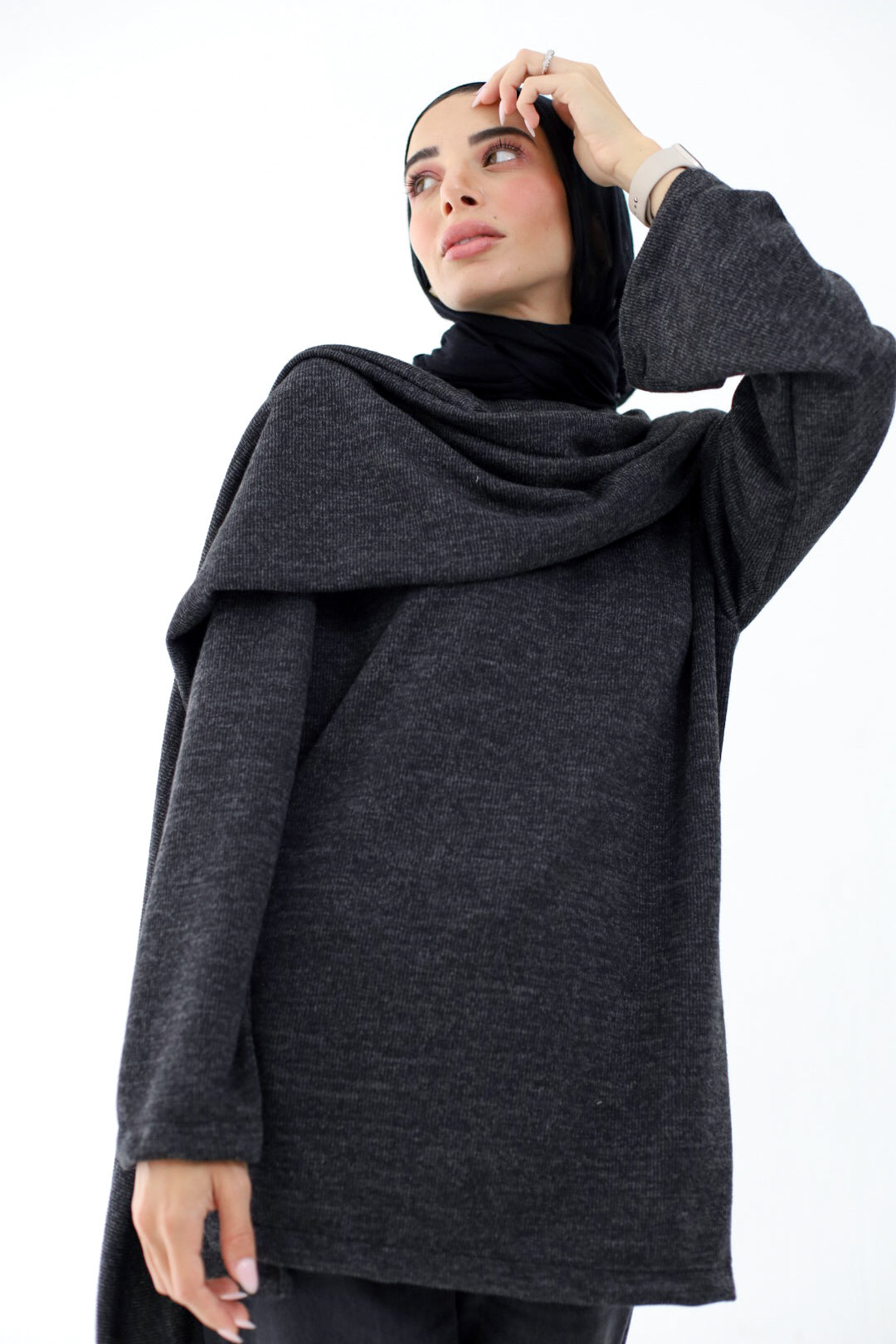 Celia Cape Sweater in Black