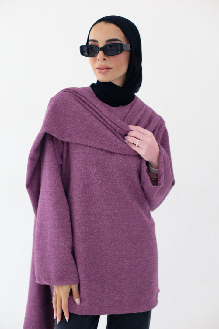 Celia Cape Sweater in Pink