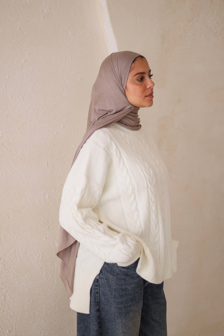 Snowfall Pullover in Off White