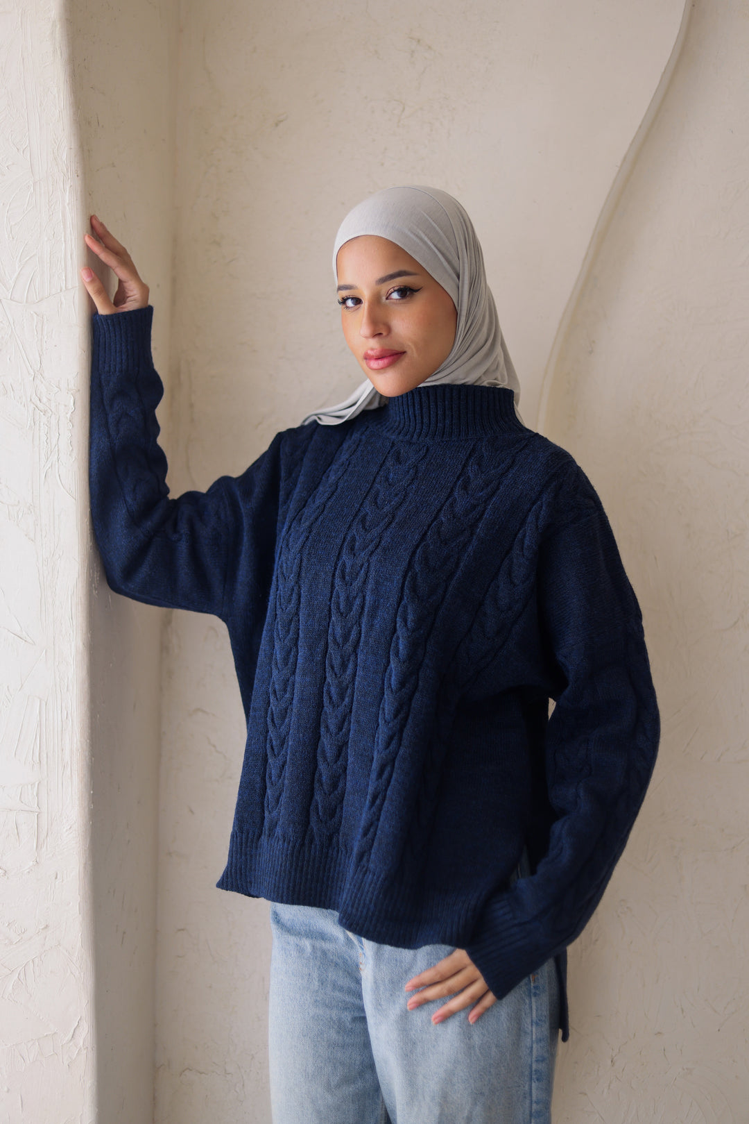 Snowfall Pullover in Navy