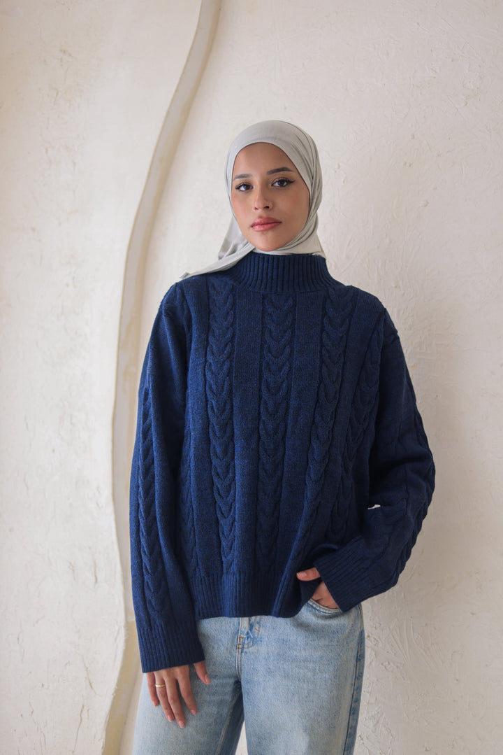 Snowfall Pullover in Navy
