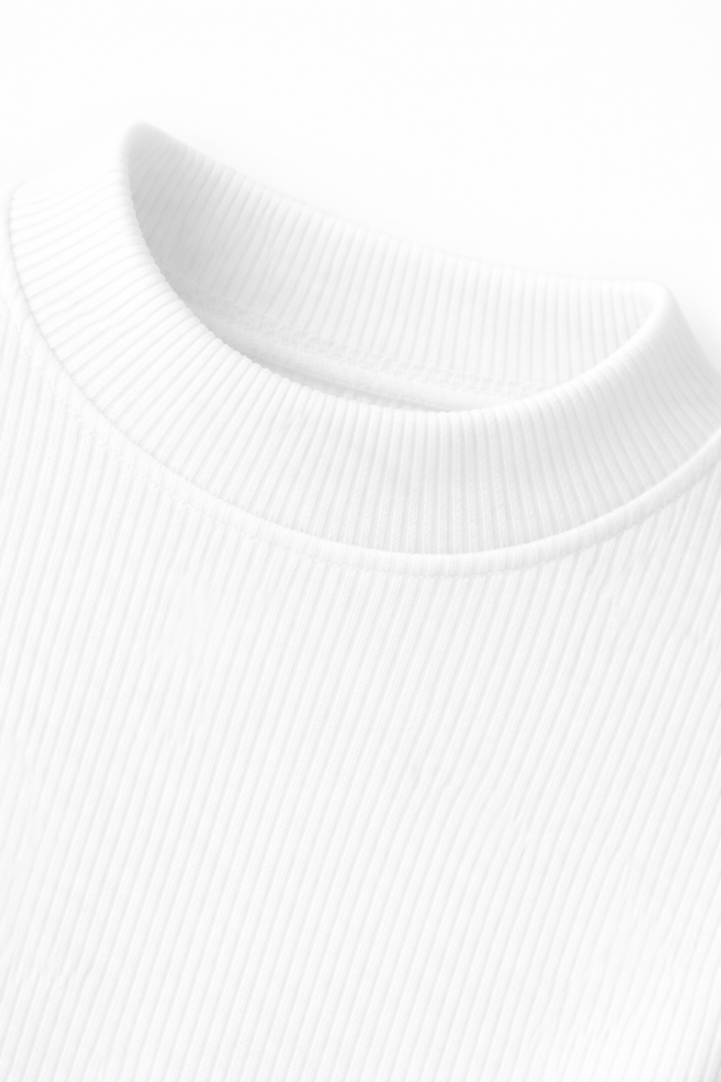 Long-Sleeve Basic Top in White