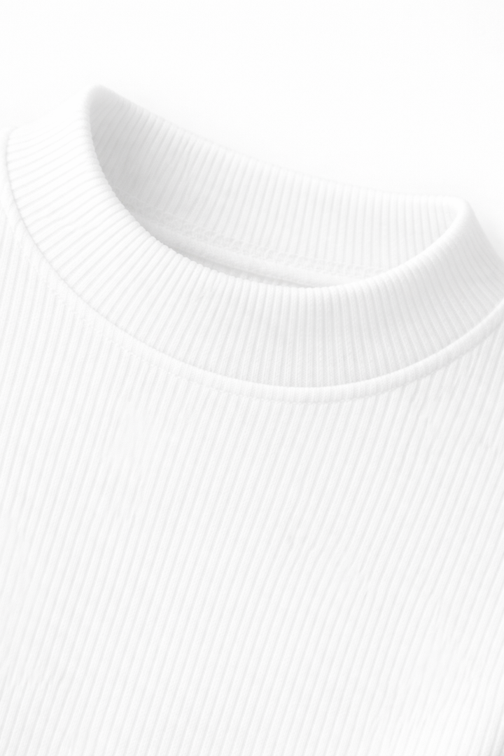 Long-Sleeve Basic Top in White