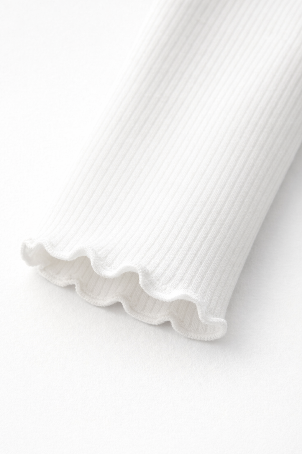 Long-Sleeve Basic Top in White