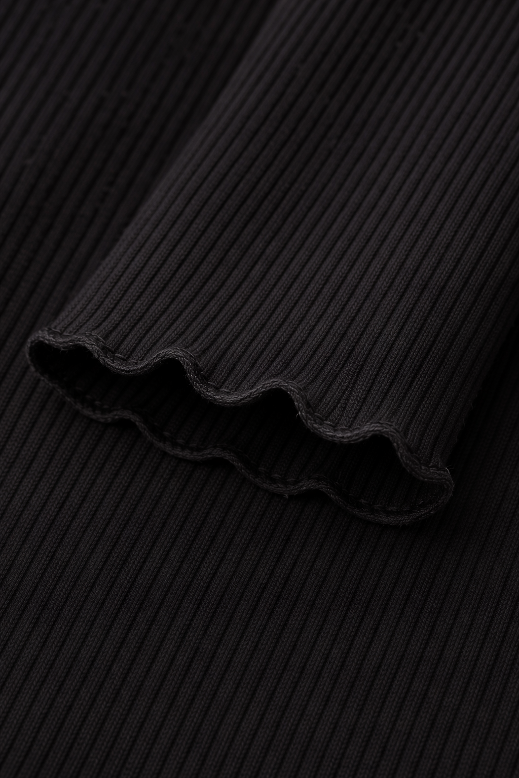 Long-Sleeve Basic Top in Black