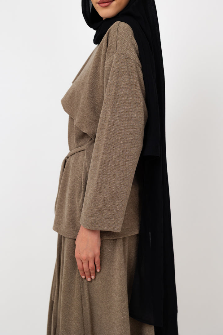 Dove Scarf top in Coffee