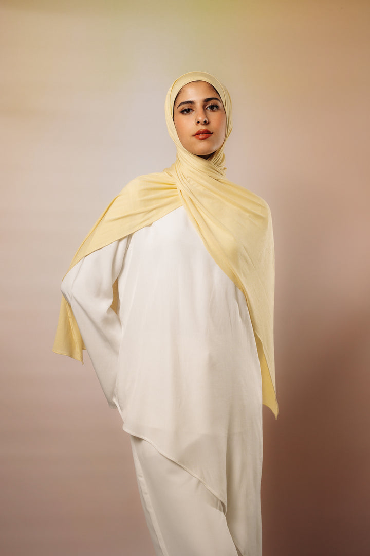 Pastel Yellow Jersey Set