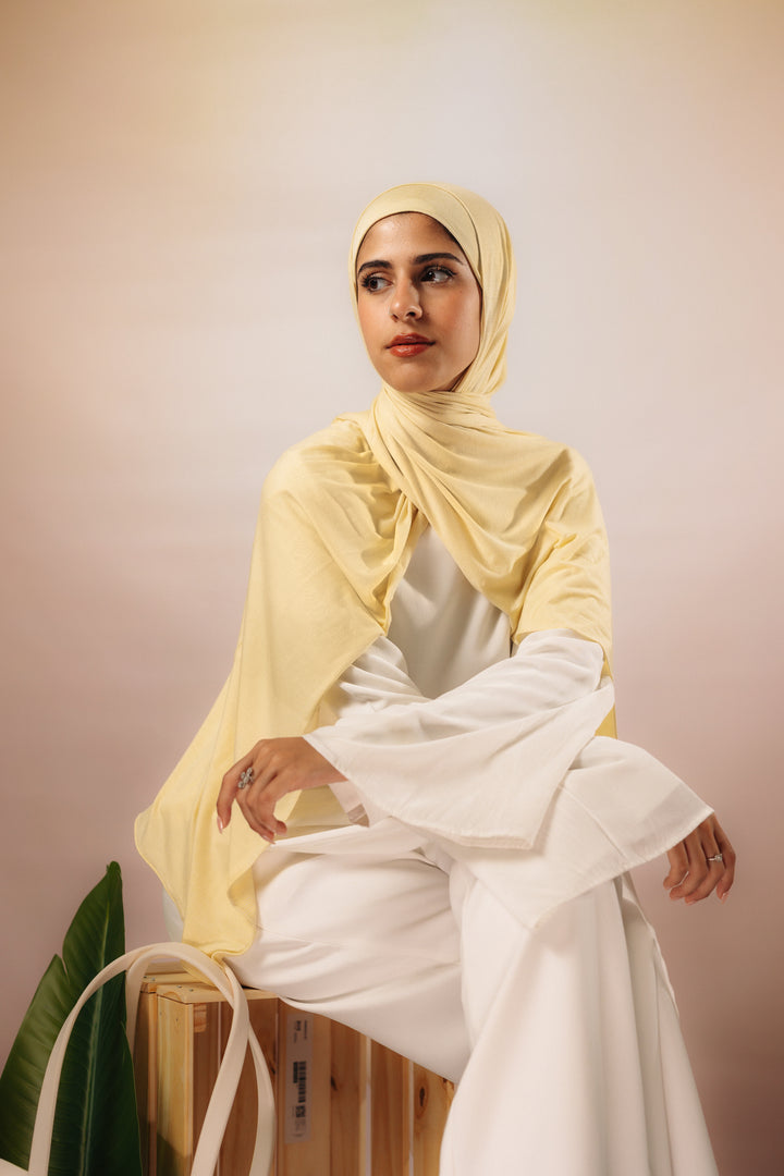 Pastel Yellow Jersey Set