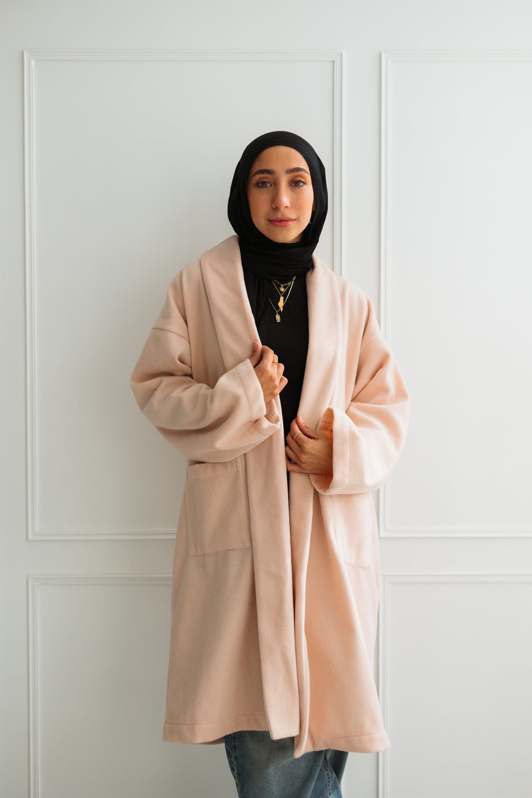 Cloud Oversized Coat in Pink