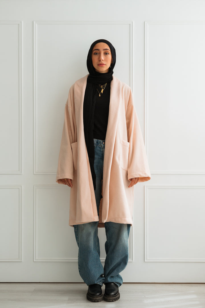 Cloud Oversized Coat in Pink