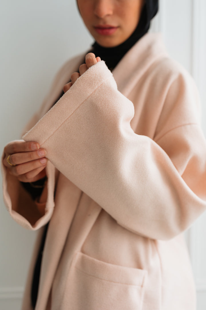 Cloud Oversized Coat in Pink