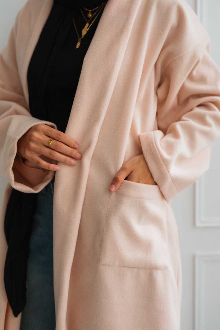 Cloud Oversized Coat in Pink