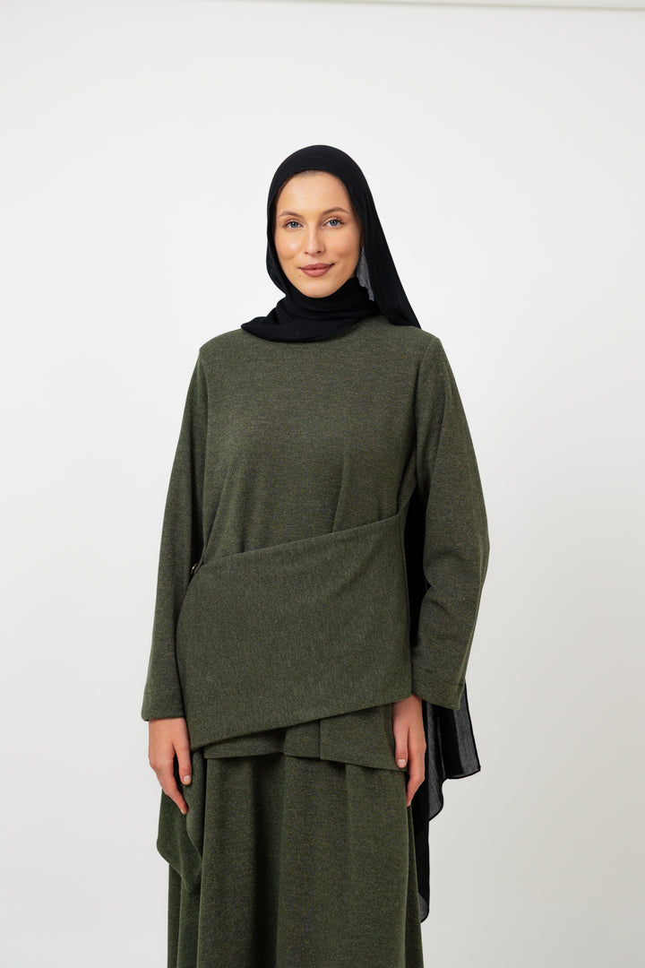 Layer up Top in Olive