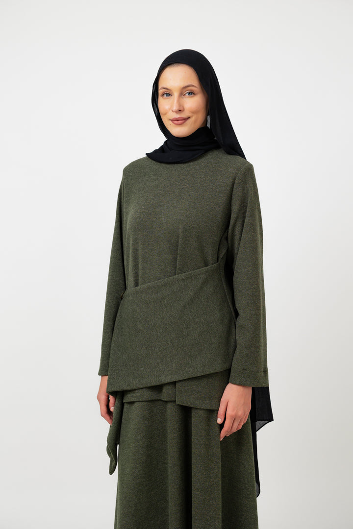Layer up Top in Olive