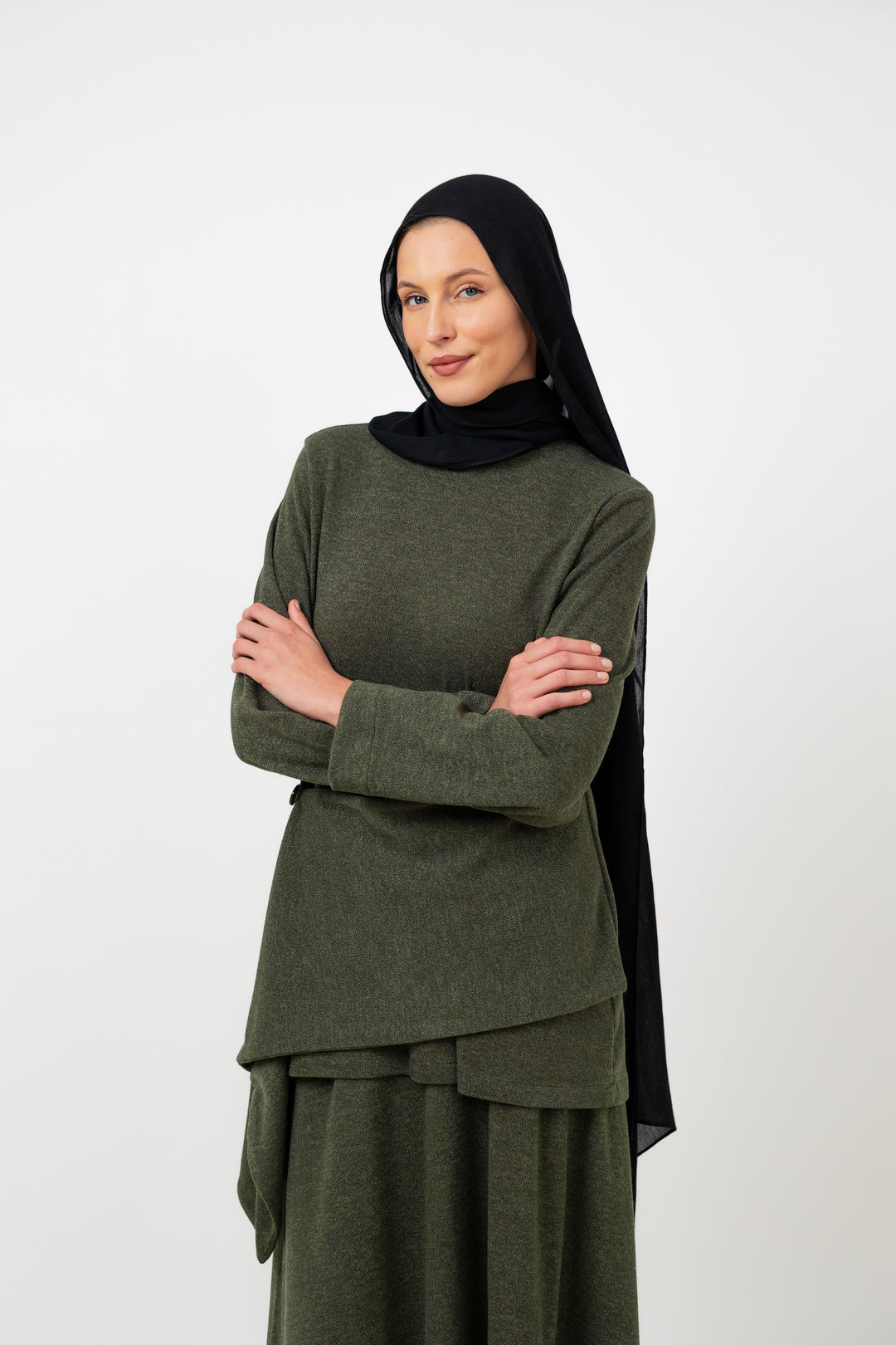 Layer up Top in Olive