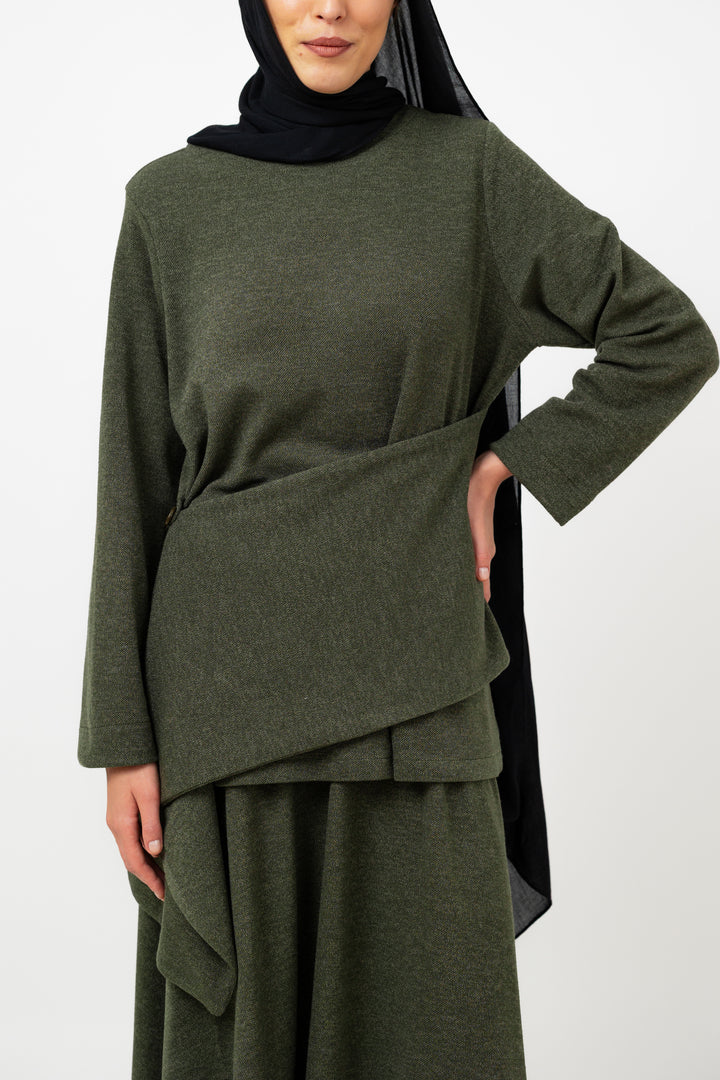 Layer up Top in Olive