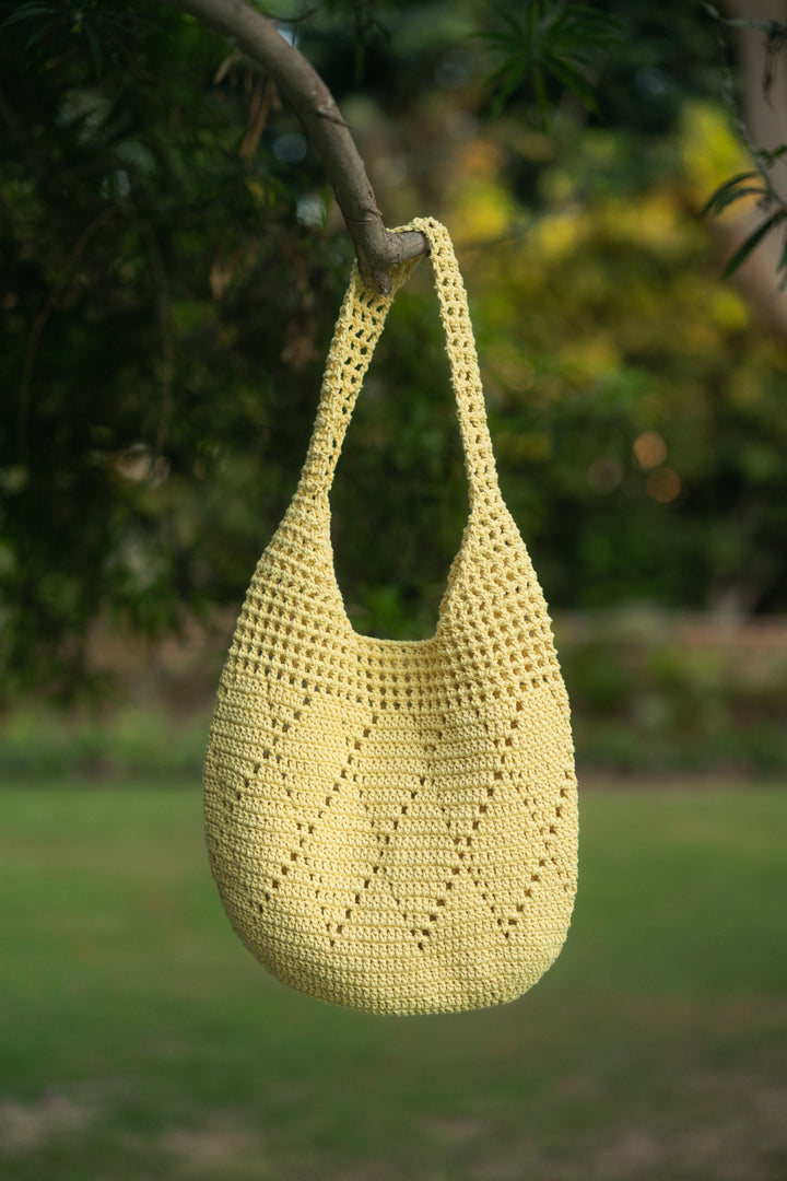 The Crochet Bag in Yellow