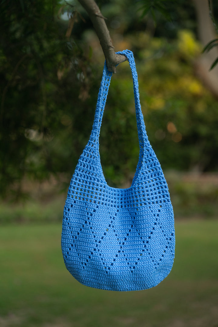 The Crochet Bag in Blue