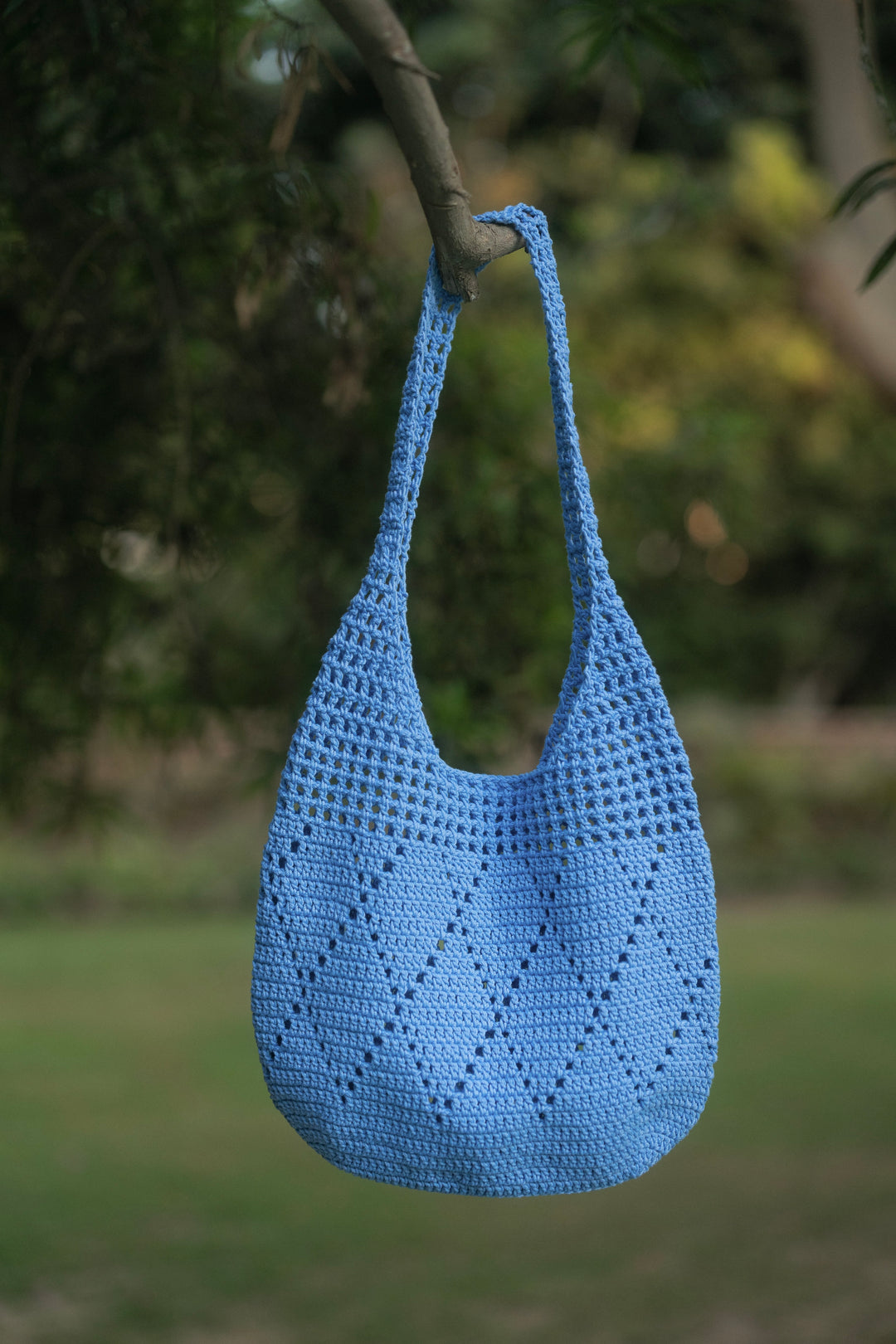 The Crochet Bag in Blue