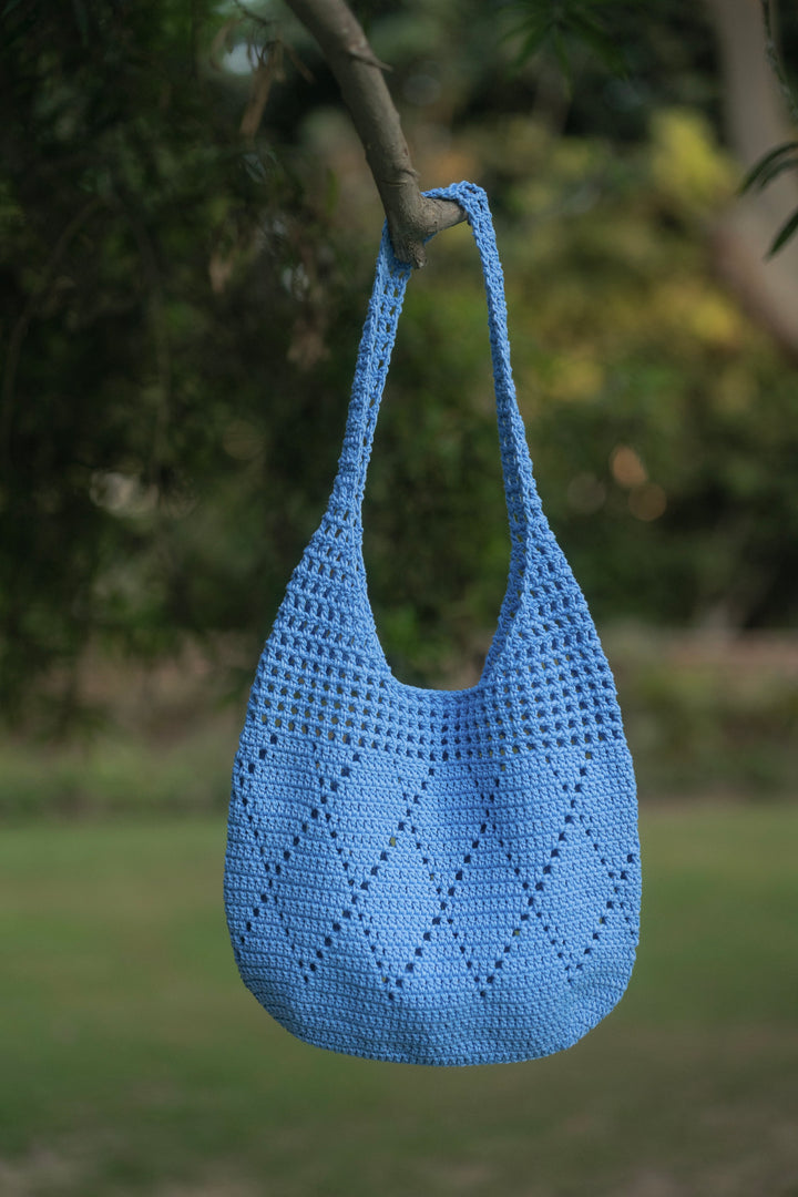 The Crochet Bag in Blue