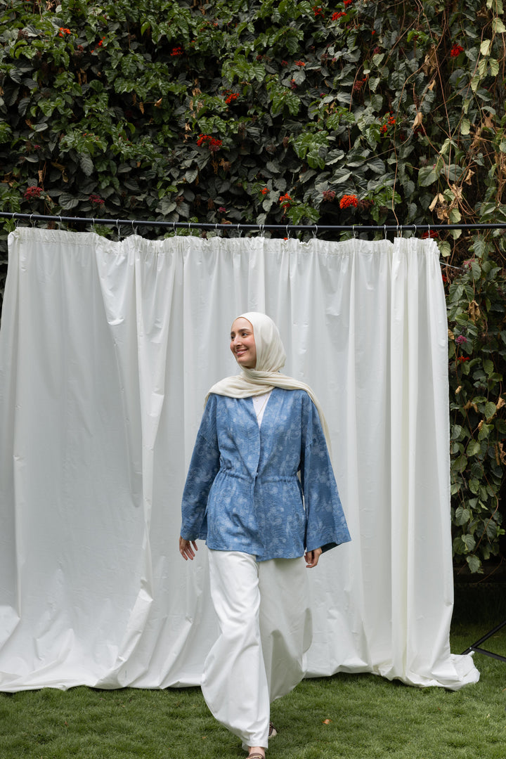 Floral Days Kimono in Denim Blue