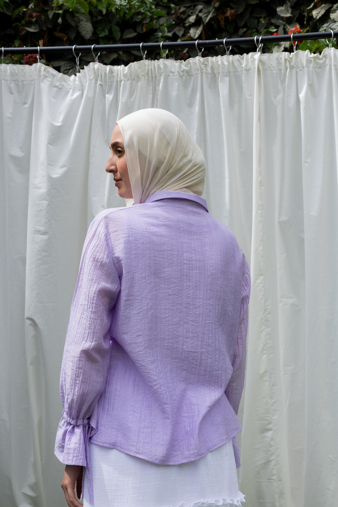 Ribbon Charm Top in Lavender