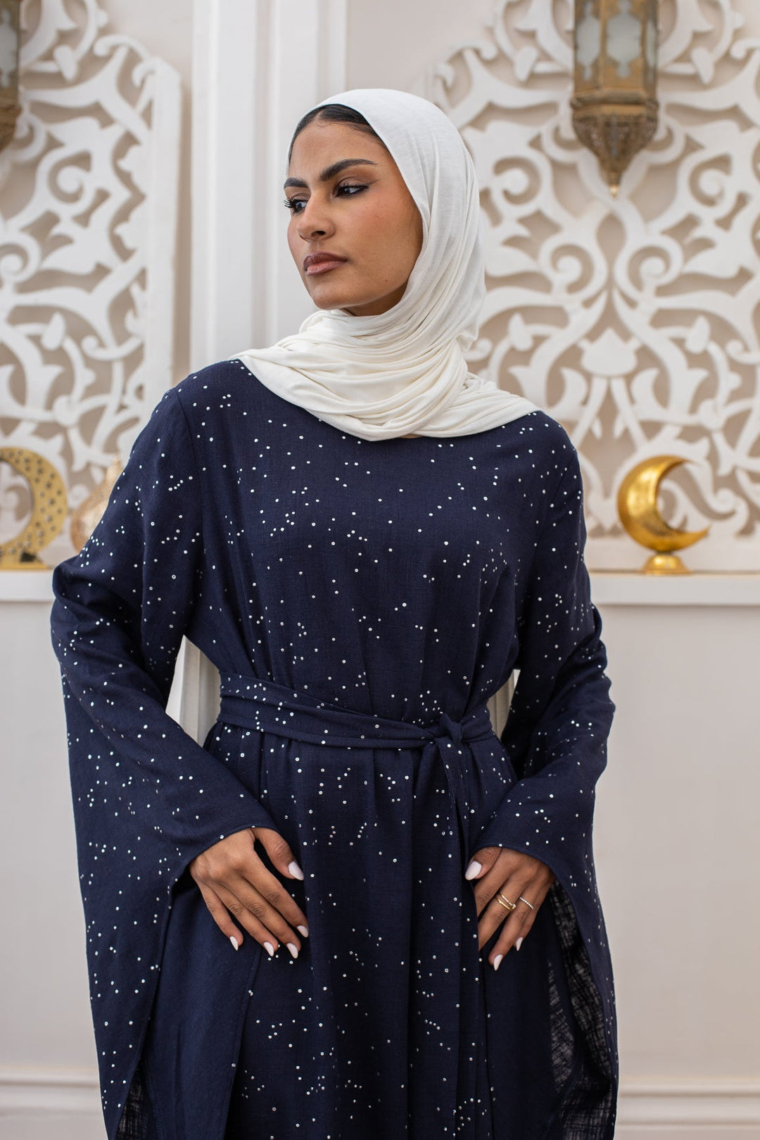 Amal Dress in Navy
