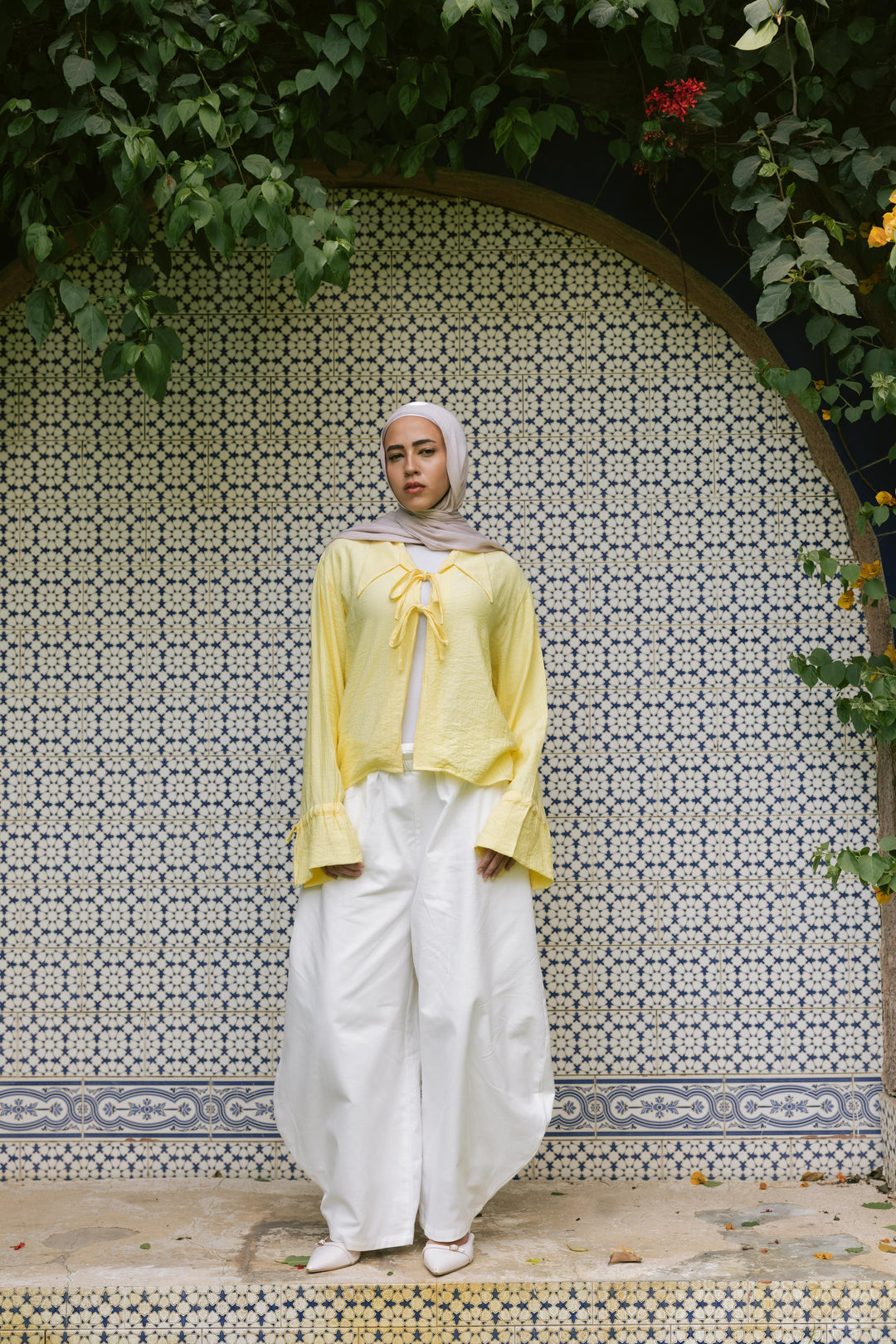 Ribbon Charm Top in Butter Yellow