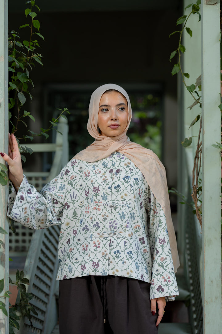Mandrine Top In Floral Canvas