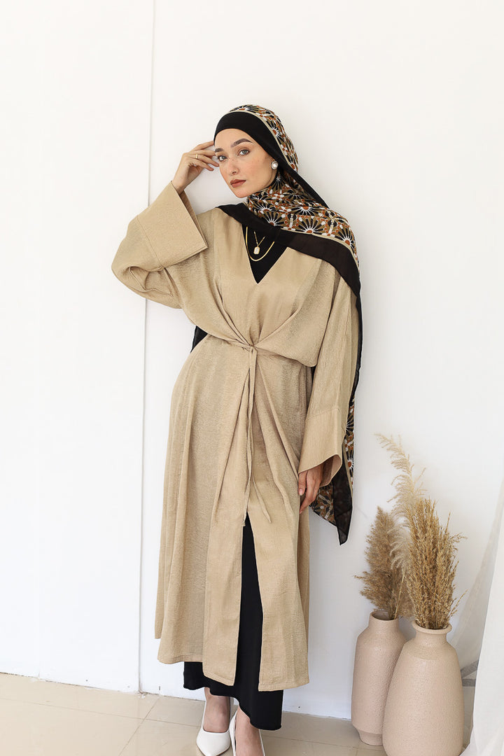 Nadra Dress in Beige