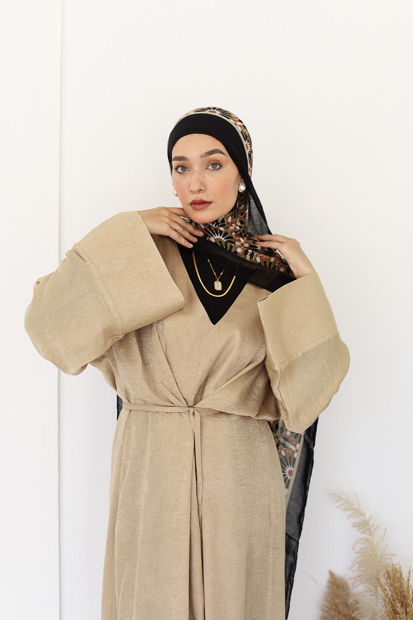 Nadra Dress in Beige