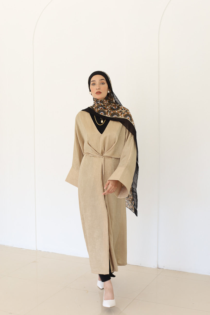 Nadra Dress in Beige