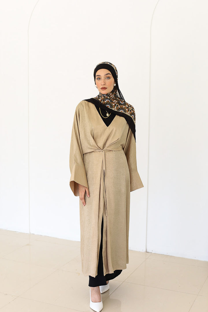 Nadra Dress in Beige