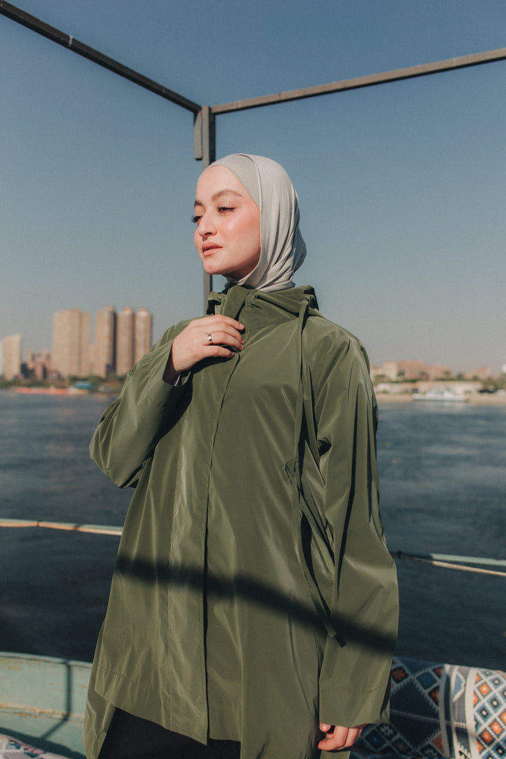 Rain Drops Jacket in Olive