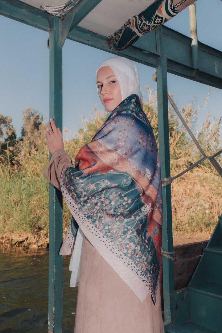 Blossom winter scarf