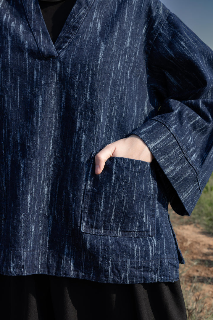 Textured Denim Top