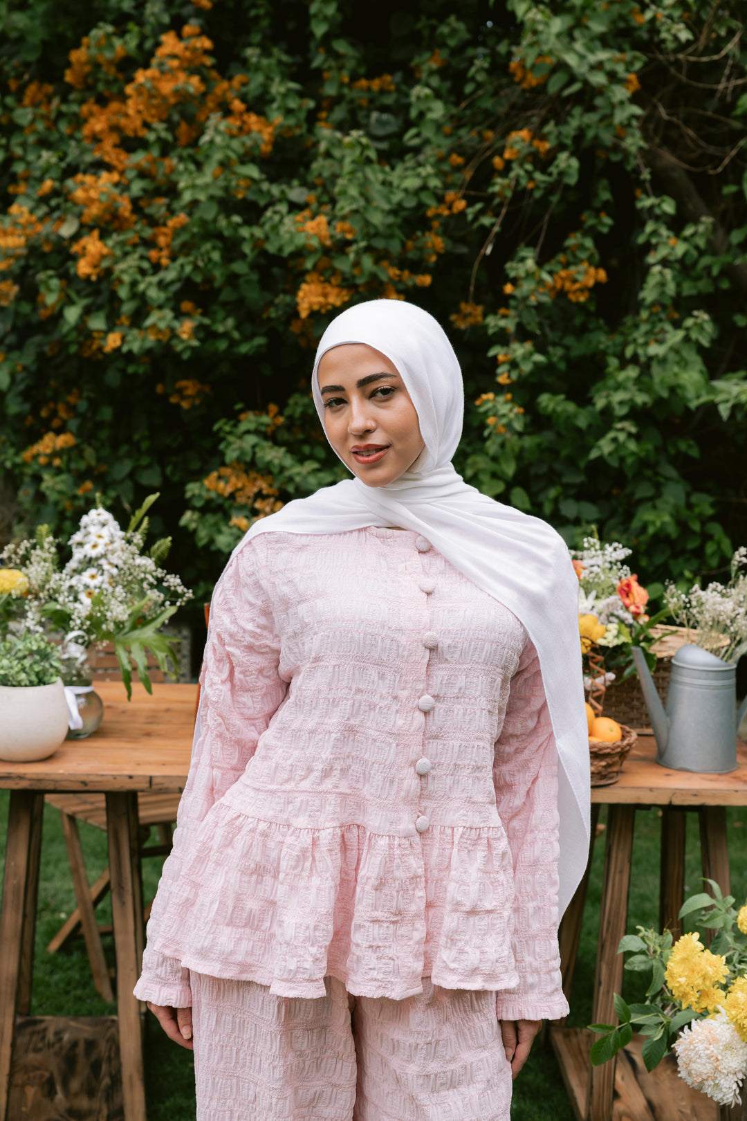 Crinkle Bloom Set in Pink