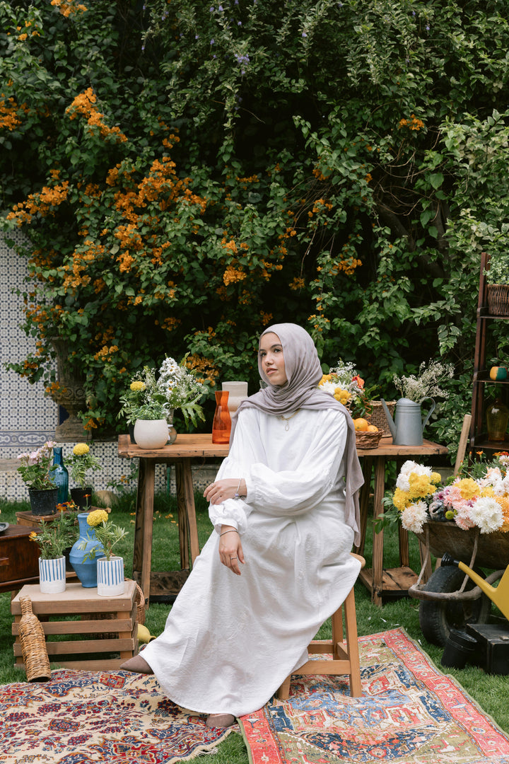 Spring Whisper Dress in White