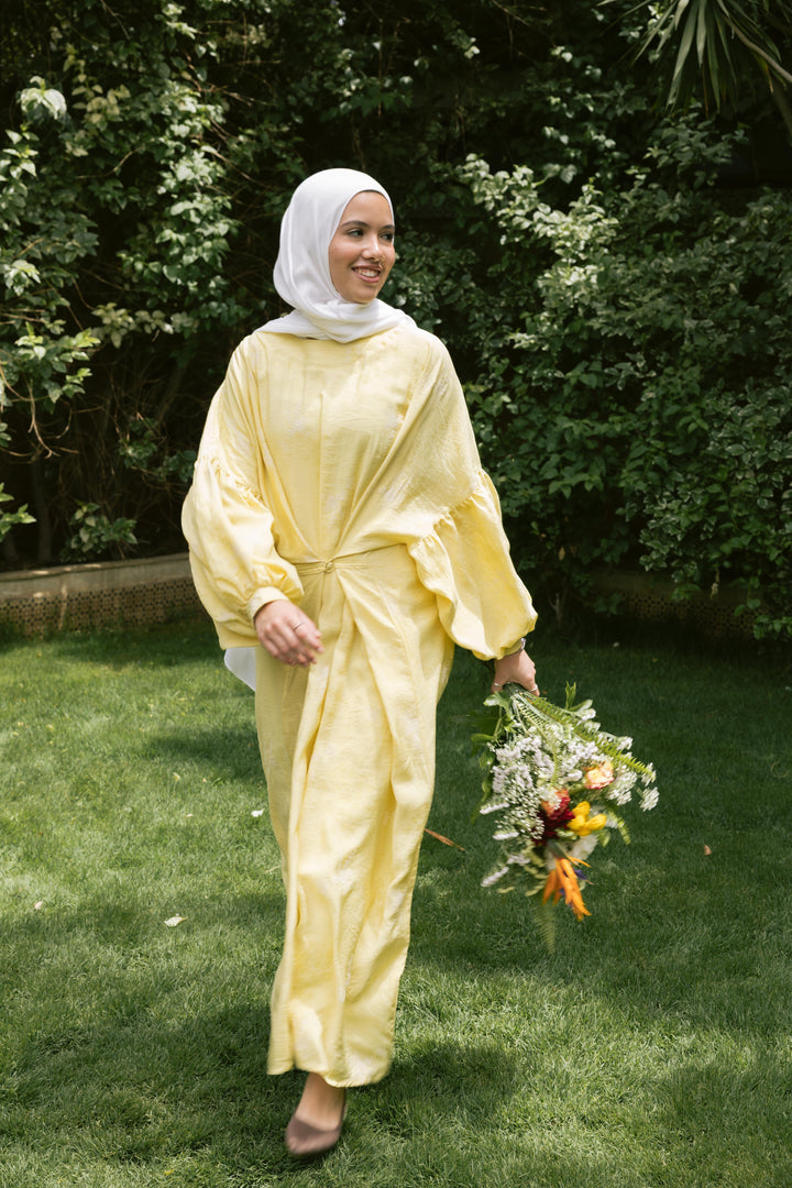 Spring Whisper Dress in Yellow