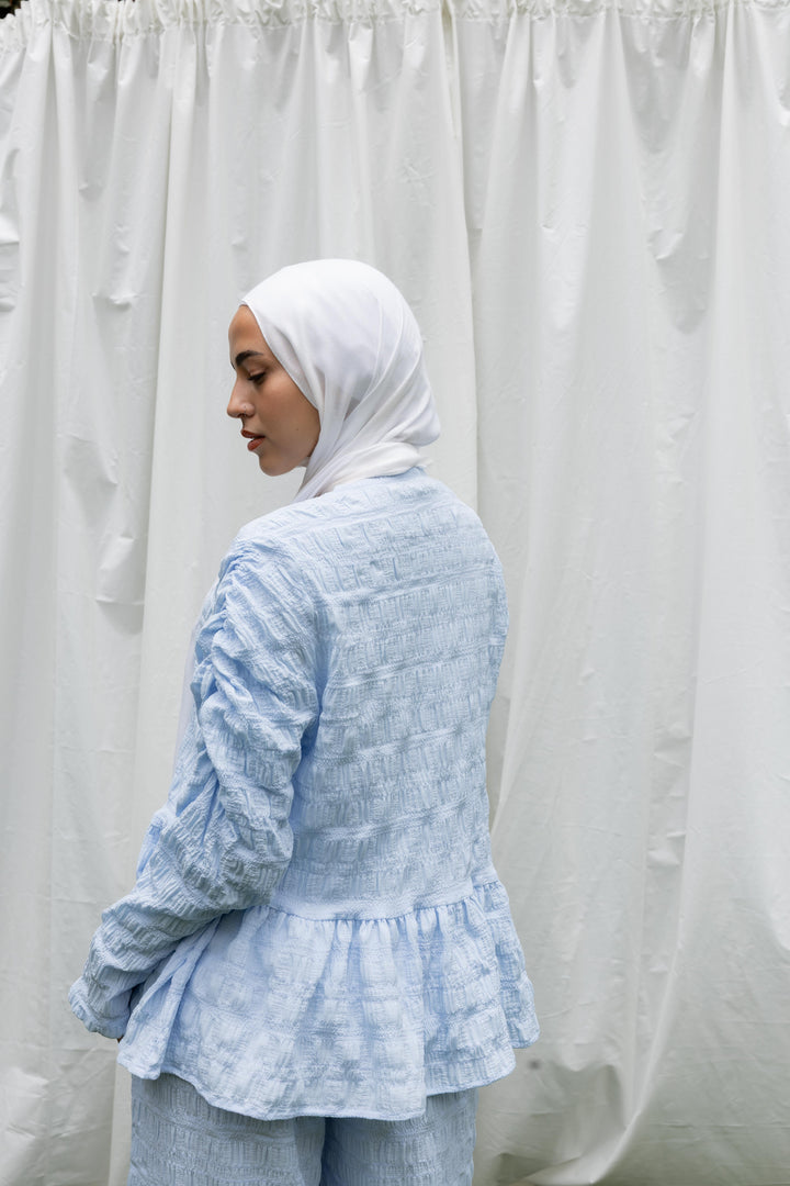 Crinkle Bloom Set in Baby blue