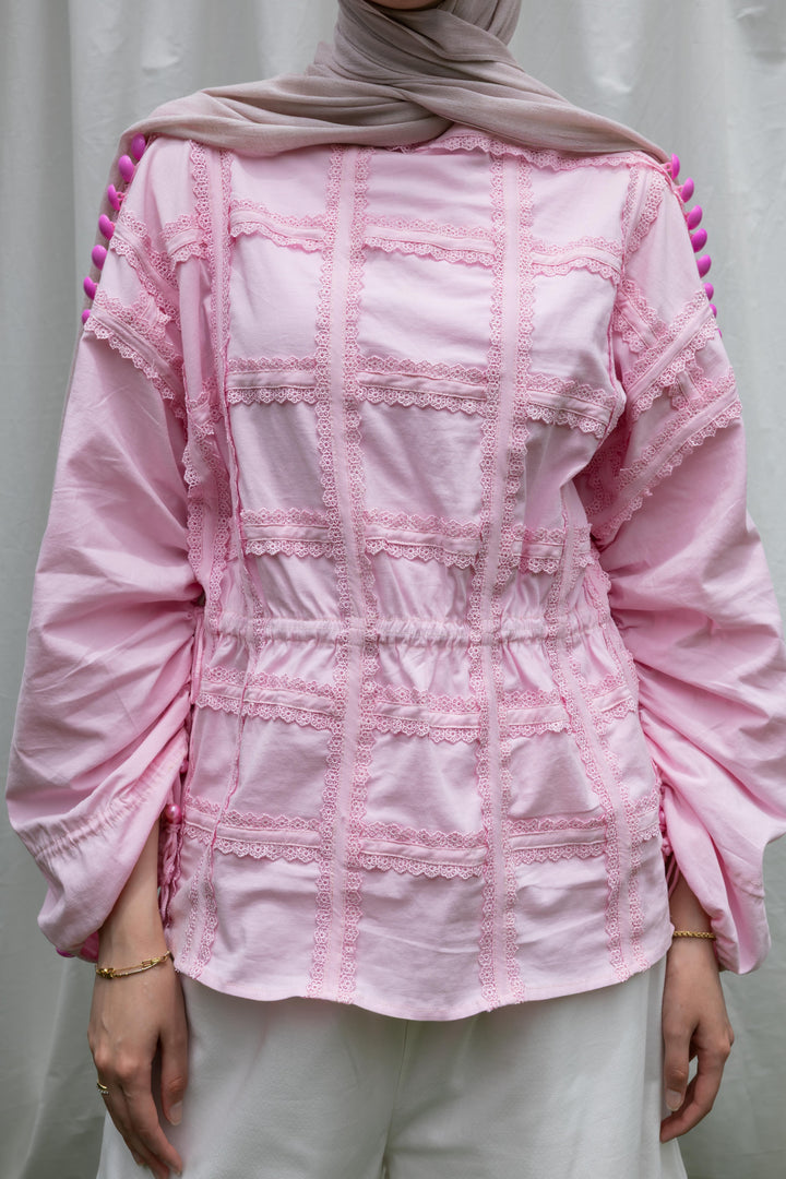 Cotton Candy Top in Powder Pink