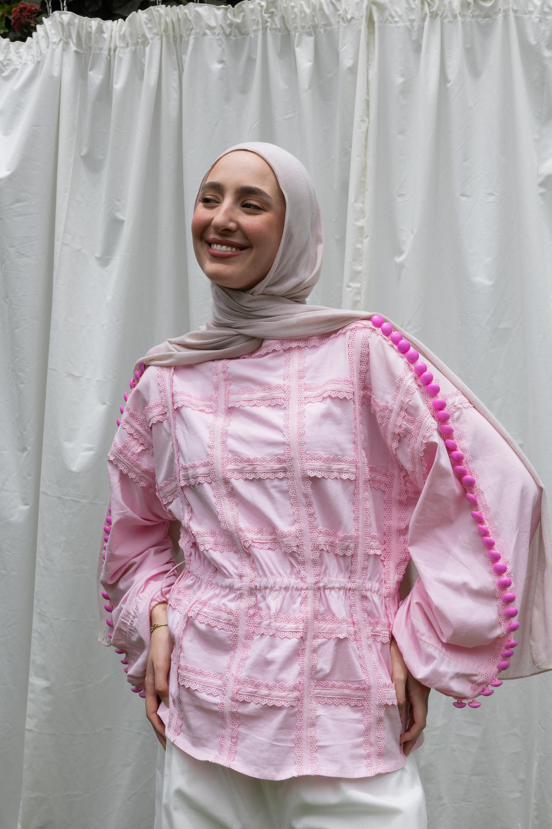 Cotton Candy Top in Powder Pink