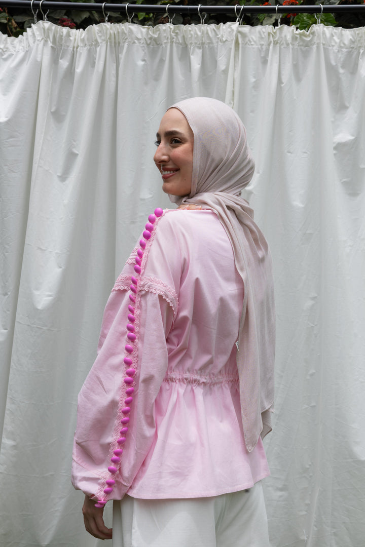 Cotton Candy Top in Powder Pink